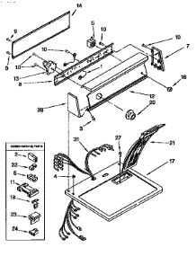 Top And Console parts for Kenmore Dryer 110.97551230 (11097551230, 110 97551230) from AppliancePartsPros.com