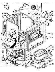 Cabinet parts for Sears Dryer 11097560110 from AppliancePartsPros.com