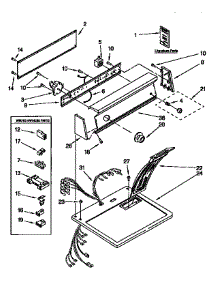 Top And Console parts for Kenmore Dryer 110.97560120 (11097560120, 110 97560120) from AppliancePartsPros.com