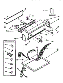 Top & Console parts for Kenmore Dryer 110.97560200 (11097560200, 110 97560200) from AppliancePartsPros.com
