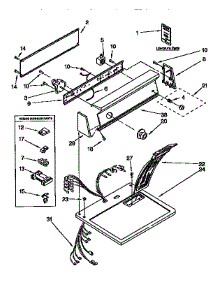 Top And Console parts for Sears Dryer 11097561210 from AppliancePartsPros.com