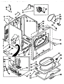 Cabinet parts for Kenmore Dryer 110.97561220 (11097561220, 110 97561220) from AppliancePartsPros.com