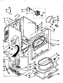 Cabinet parts for Kenmore Dryer 110.97561230 (11097561230, 110 97561230) from AppliancePartsPros.com