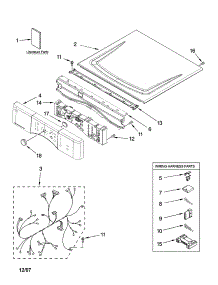 Top And Console Parts parts for Kenmore Dryer 110.97561603 (11097561603, 110 97561603) from AppliancePartsPros.com