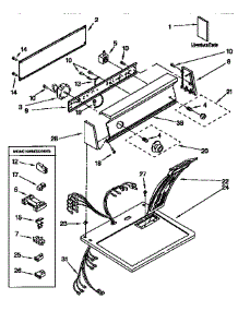 Top And Console parts for Kenmore Dryer 110.97562200 (11097562200, 110 97562200) from AppliancePartsPros.com