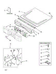 Top And Console Parts parts for Kenmore Dryer 110.97562602 (11097562602, 110 97562602) from AppliancePartsPros.com