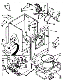 Cabinet Parts parts for Kenmore Dryer 110.97563800 (11097563800, 110 97563800) from AppliancePartsPros.com