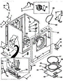 Cabinet parts for Kenmore Dryer 110.97563820 (11097563820, 110 97563820) from AppliancePartsPros.com
