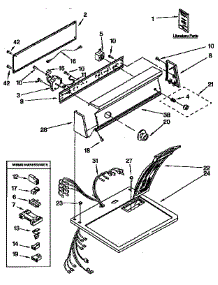 Top And Console parts for Kenmore Dryer 110.97564120 (11097564120, 110 97564120) from AppliancePartsPros.com