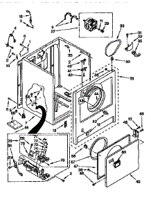 Cabinet parts for Kenmore Dryer 110.97565110 (11097565110, 110 97565110) from AppliancePartsPros.com