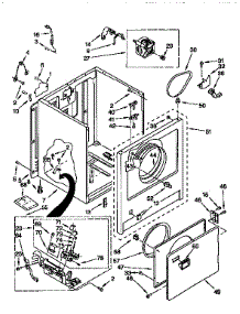 Cabinet parts for Kenmore Dryer 110.97565120 (11097565120, 110 97565120) from AppliancePartsPros.com