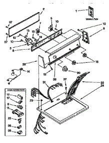 Top And Console parts for Kenmore Dryer 110.97566200 (11097566200, 110 97566200) from AppliancePartsPros.com