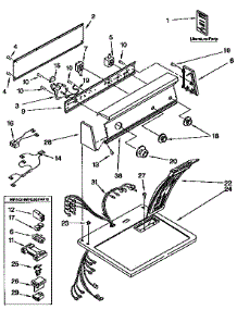 Top And Console parts for Kenmore Dryer 110.97566210 (11097566210, 110 97566210) from AppliancePartsPros.com