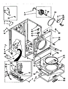 Cabinet parts for Kenmore Dryer 110.97566400 (11097566400, 110 97566400) from AppliancePartsPros.com