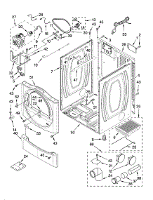 Cabinet Parts parts for Kenmore Dryer 110.97567700 (11097567700, 110 97567700) from AppliancePartsPros.com
