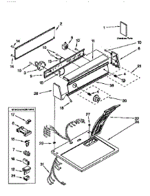 Top And Console parts for Kenmore Dryer 110.97572130 (11097572130, 110 97572130) from AppliancePartsPros.com