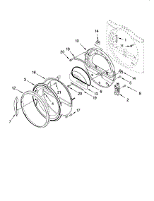 Door Parts, Optional Parts (Not Included) parts for Kenmore Dryer 110.97572601 (11097572601, 110 97572601) from AppliancePartsPros.com