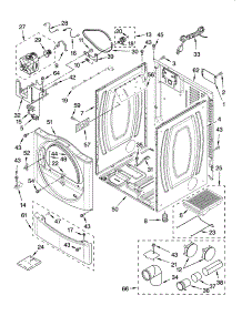 Cabinet Parts parts for Kenmore Dryer 110.97572601 (11097572601, 110 97572601) from AppliancePartsPros.com