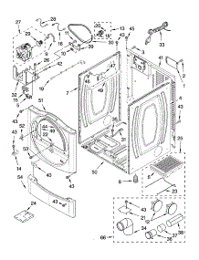 Cabinet Parts parts for Kenmore Dryer 110.97572602 (11097572602, 110 97572602) from AppliancePartsPros.com
