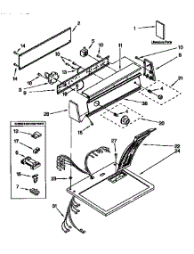 Top And Console parts for Kenmore Dryer 110.97572810 (11097572810, 110 97572810) from AppliancePartsPros.com