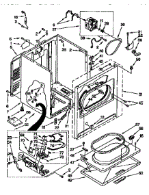 Cabinet parts for Kenmore Dryer 110.97572810 (11097572810, 110 97572810) from AppliancePartsPros.com