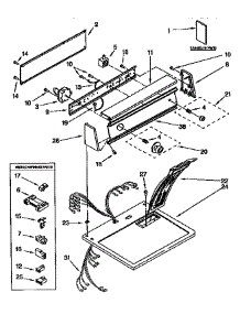 Top And Console parts for Kenmore Dryer 110.97572820 (11097572820, 110 97572820) from AppliancePartsPros.com