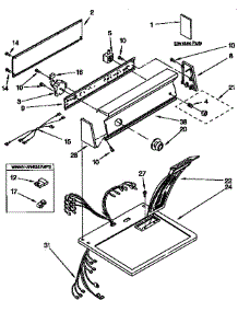 Top And Console Parts parts for Kenmore Dryer 110.97573100 (11097573100, 110 97573100) from AppliancePartsPros.com