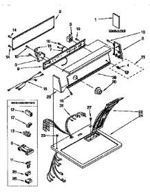 Top And Console parts for Kenmore Dryer 110.97573120 (11097573120, 110 97573120) from AppliancePartsPros.com