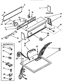 Top And Console parts for Kenmore Dryer 110.97573230 (11097573230, 110 97573230) from AppliancePartsPros.com