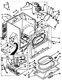 Cabinet Parts parts for Kenmore Dryer 110.97573800 (11097573800, 110 97573800) from AppliancePartsPros.com