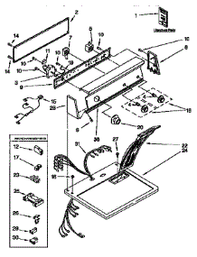Top And Console parts for Kenmore Dryer 110.97575100 (11097575100, 110 97575100) from AppliancePartsPros.com