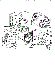 Bulkhead parts for Kenmore Dryer 110.97575810 (11097575810, 110 97575810) from AppliancePartsPros.com