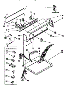 Top And Console parts for Kenmore Dryer 110.97576410 (11097576410, 110 97576410) from AppliancePartsPros.com