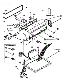 Top And Console Parts parts for Kenmore Dryer 110.97577200 (11097577200, 110 97577200) from AppliancePartsPros.com