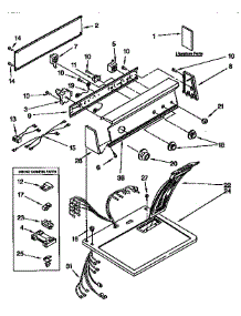 Top And Console parts for Kenmore Dryer 110.97577210 (11097577210, 110 97577210) from AppliancePartsPros.com