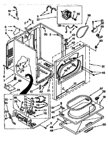 Cabinet parts for Kenmore Dryer 110.97577410 (11097577410, 110 97577410) from AppliancePartsPros.com