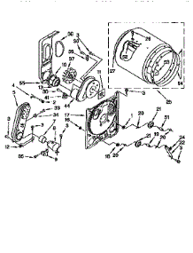 Bulkhead parts for Kenmore Dryer 110.97577430 (11097577430, 110 97577430) from AppliancePartsPros.com