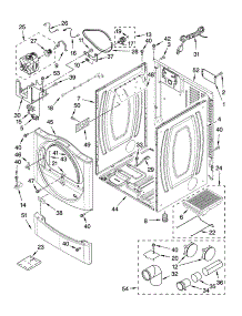 Cabinet Parts parts for Kenmore Dryer 110.97577700 (11097577700, 110 97577700) from AppliancePartsPros.com