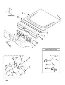 Top And Console Parts parts for Kenmore Dryer 110.97577700 (11097577700, 110 97577700) from AppliancePartsPros.com