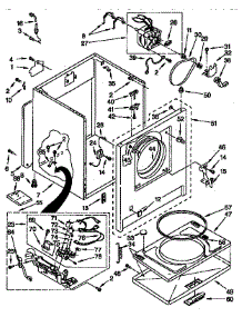 Cabinet Parts parts for Kenmore Dryer 110.97578100 (11097578100, 110 97578100) from AppliancePartsPros.com