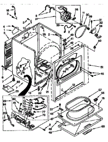 Cabinet Parts parts for Kenmore Dryer 110.97580100 (11097580100, 110 97580100) from AppliancePartsPros.com
