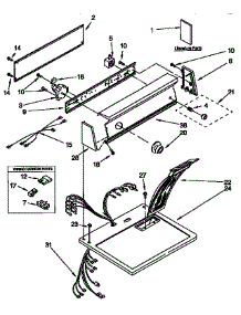 Top And Console Parts parts for Kenmore Dryer 110.97580100 (11097580100, 110 97580100) from AppliancePartsPros.com