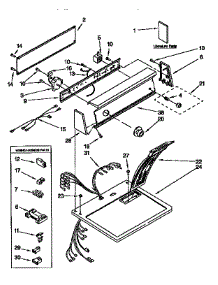 Top And Console parts for Kenmore Dryer 110.97580120 (11097580120, 110 97580120) from AppliancePartsPros.com