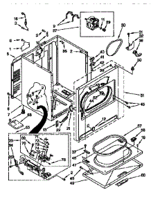 Cabinet parts for Kenmore Dryer 110.97580120 (11097580120, 110 97580120) from AppliancePartsPros.com