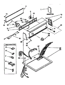 Top And Console parts for Kenmore Dryer 110.97580610 (11097580610, 110 97580610) from AppliancePartsPros.com