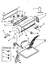 Top And Console parts for Kenmore Dryer 110.97580910 (11097580910, 110 97580910) from AppliancePartsPros.com