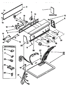 Top And Console parts for Kenmore Dryer 110.97581110 (11097581110, 110 97581110) from AppliancePartsPros.com