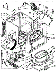 Cabinet Parts parts for Kenmore Dryer 110.97581200 (11097581200, 110 97581200) from AppliancePartsPros.com