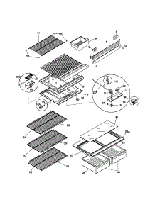 Shelves parts for Kenmore Refrigerator 253.38677995 (25338677995, 253 38677995) from AppliancePartsPros.com