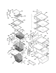 Shelves parts for Kenmore Refrigerator 253.44304400 (25344304400, 253 44304400) from AppliancePartsPros.com